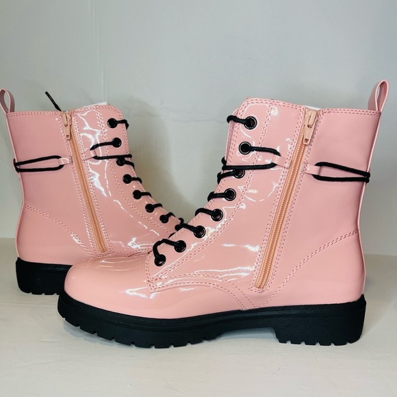 SO Women’s Pink Patent Leather Boots - Picture 5 of 11